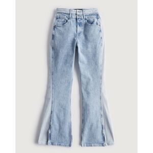Hollister Women’s Social Tourist Ultra High Rise Double-Waistband Contrast Flare